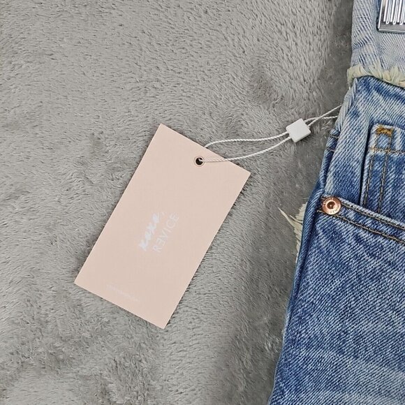 Revice Jeans Womens 25 Two Tone Blue Patchwork Blue Ankle Denim Festival NWT - Picture 3 of 12